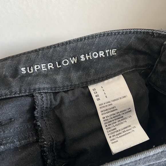 🌻3/$25 AEO black denim shorts - Picture 5 of 5